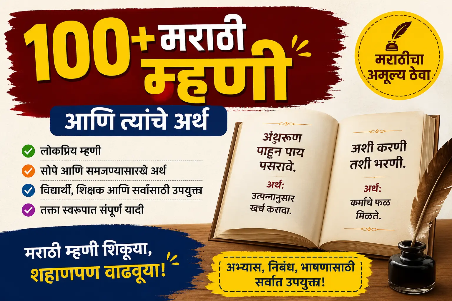 Marathi mhani with meaning