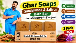Ghar Soaps Sandalwood & Saffron Bath Bar Review