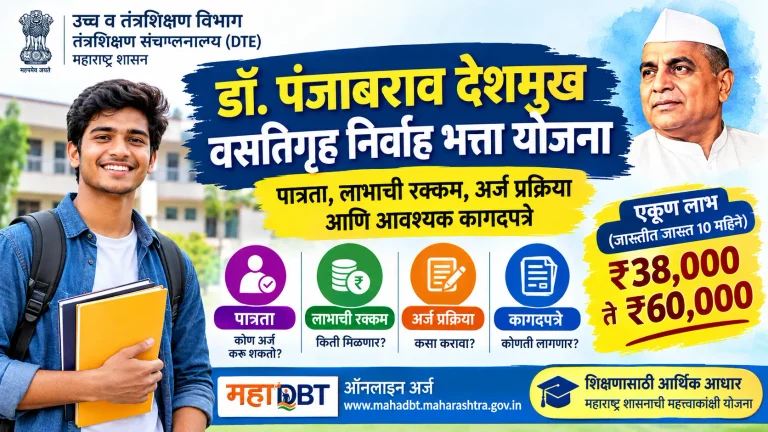 panjabrao deshmukh scholarship documents in marathi